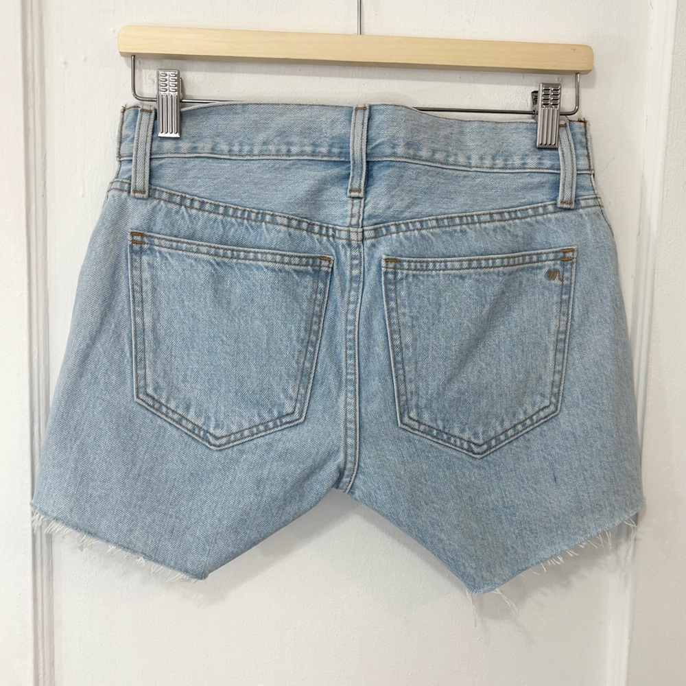 NWT $98 Madewell Women's Maternity Relaxed Mid-length Denim Shorts, Size 23 - Picture 5 of 14